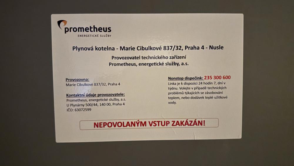 Plynová kotelna Marie Cibulkové 837